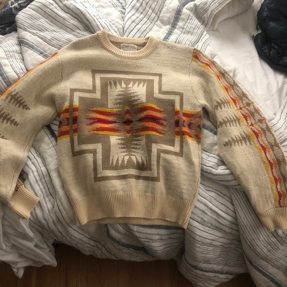 Mens Pendleton Western Style Wool Sweater - Picture 2 of 5